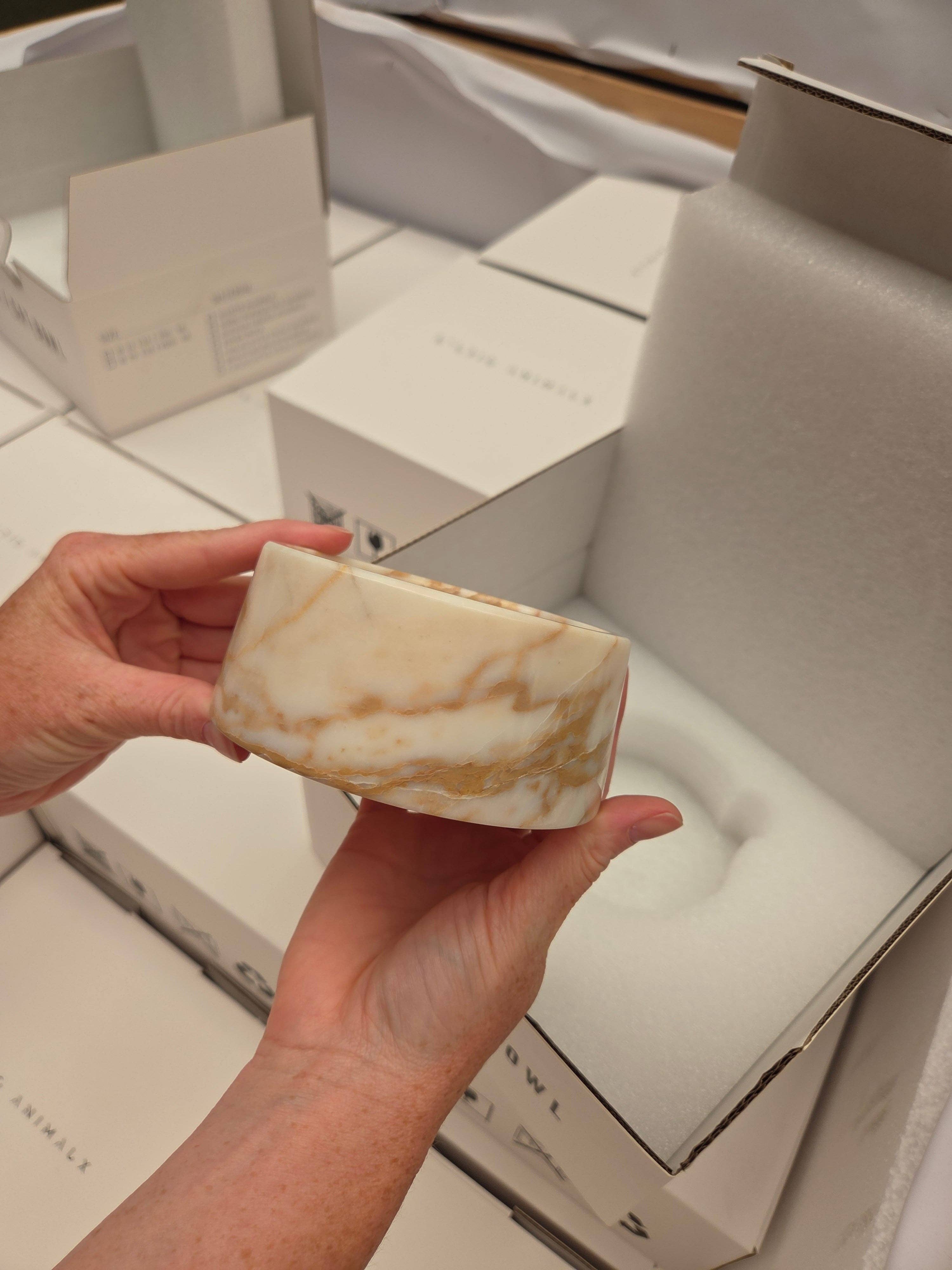 Bol alimentaire et boisson en marbre | Calacatta Gold