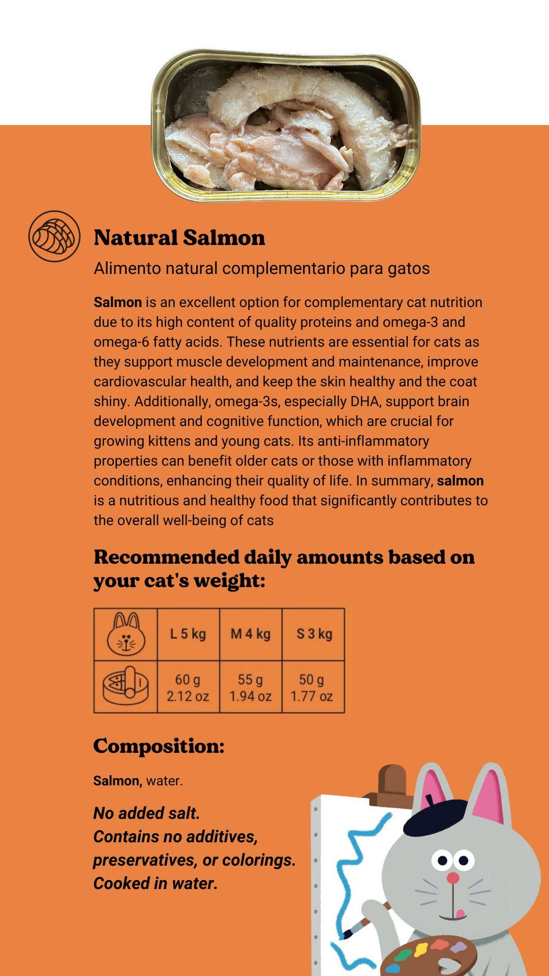 Saumon naturel pour chats