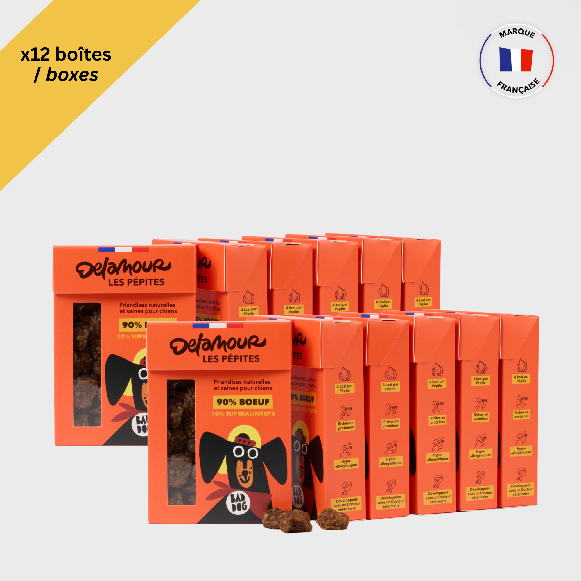 Les Pépites, format nomade - Boeuf (75g) - Lot 12 boîtes
