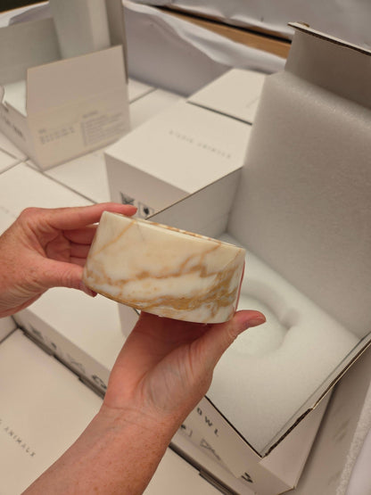 Bol alimentaire et boisson en marbre | Calacatta Gold