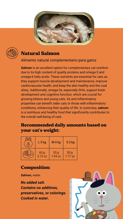 Saumon naturel pour chats