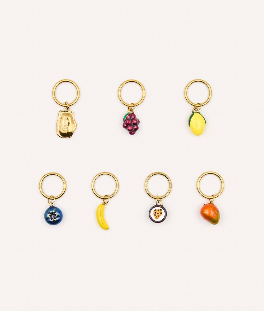 Pack 7 Charms Chien Fruits, Sira