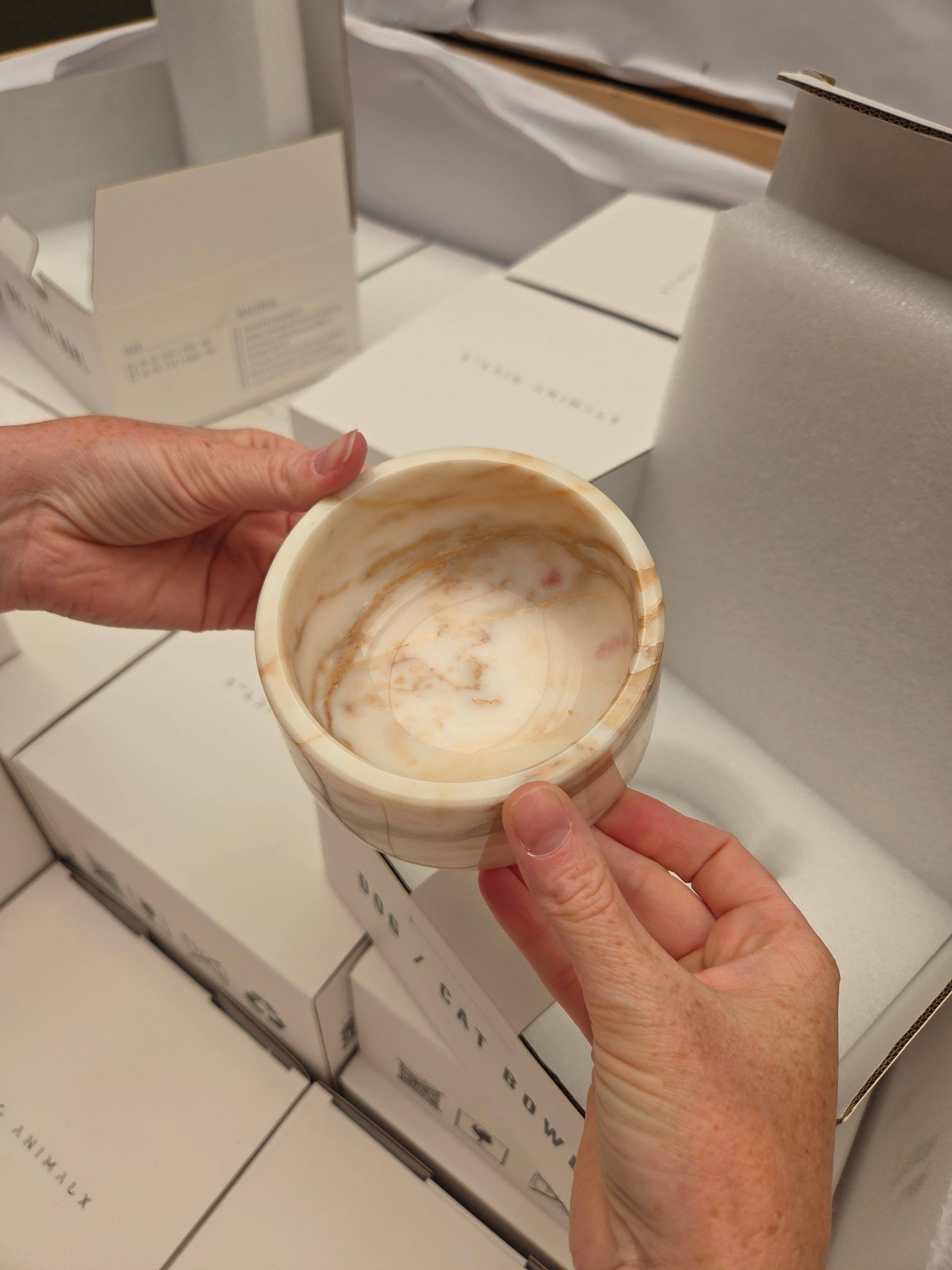 Bol alimentaire et boisson en marbre | Calacatta Gold