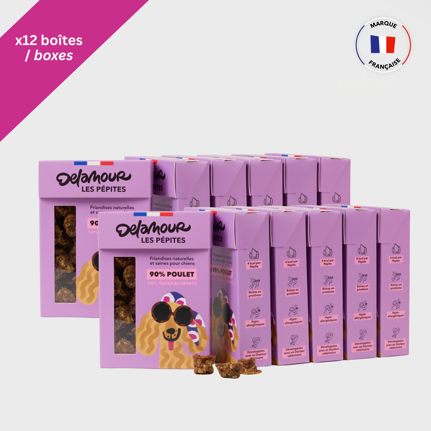 Les Pépites, format nomade - Poulet (75g) - Lot 12 boîtes